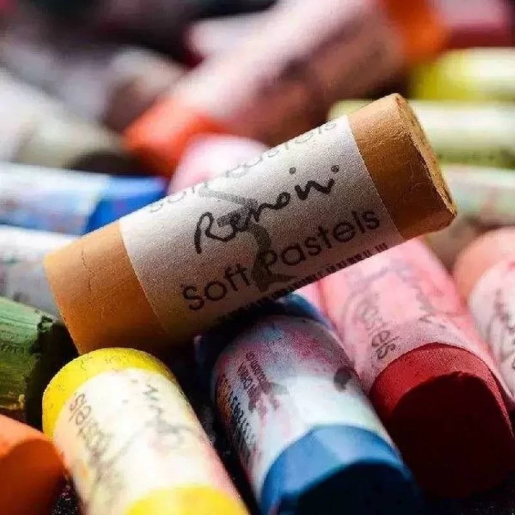 پاستل گچی جعبه فلز renoir بسته 80 رنگ