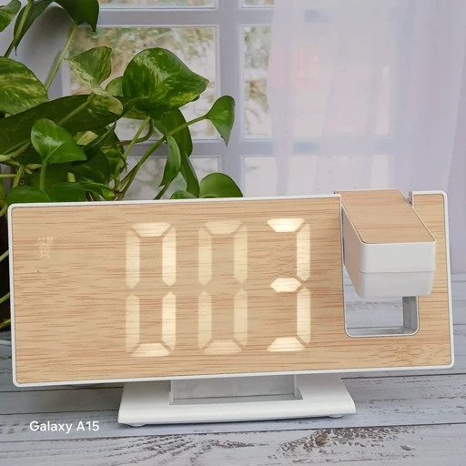 ساعت دیجیتال رومیزی طرح چوب Gaosiio (مدل DS-5618LP) پروژکتوری