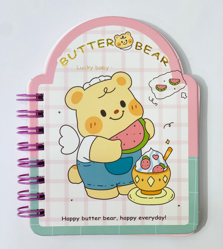 دفترچه یادداشت فانتزی طرح Butter Bear (مدل A7)