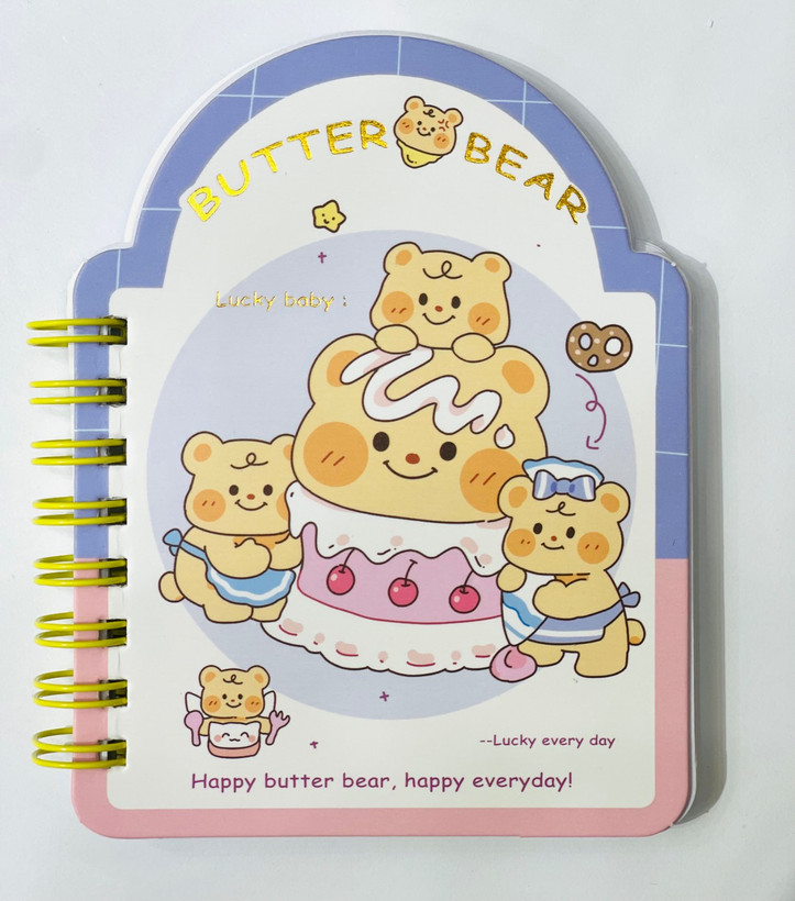 دفترچه یادداشت فانتزی طرح Butter Bear (مدل A7)