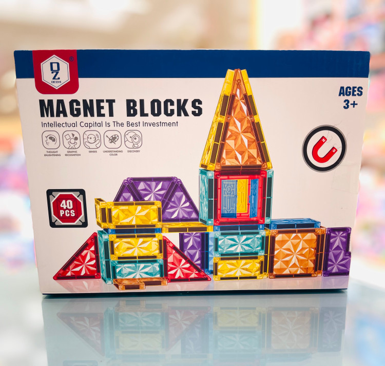 بلوکهای مغناطیسی ساختنی (Magnet Blocks) ۴۰ قطعه - برند DEZHI
