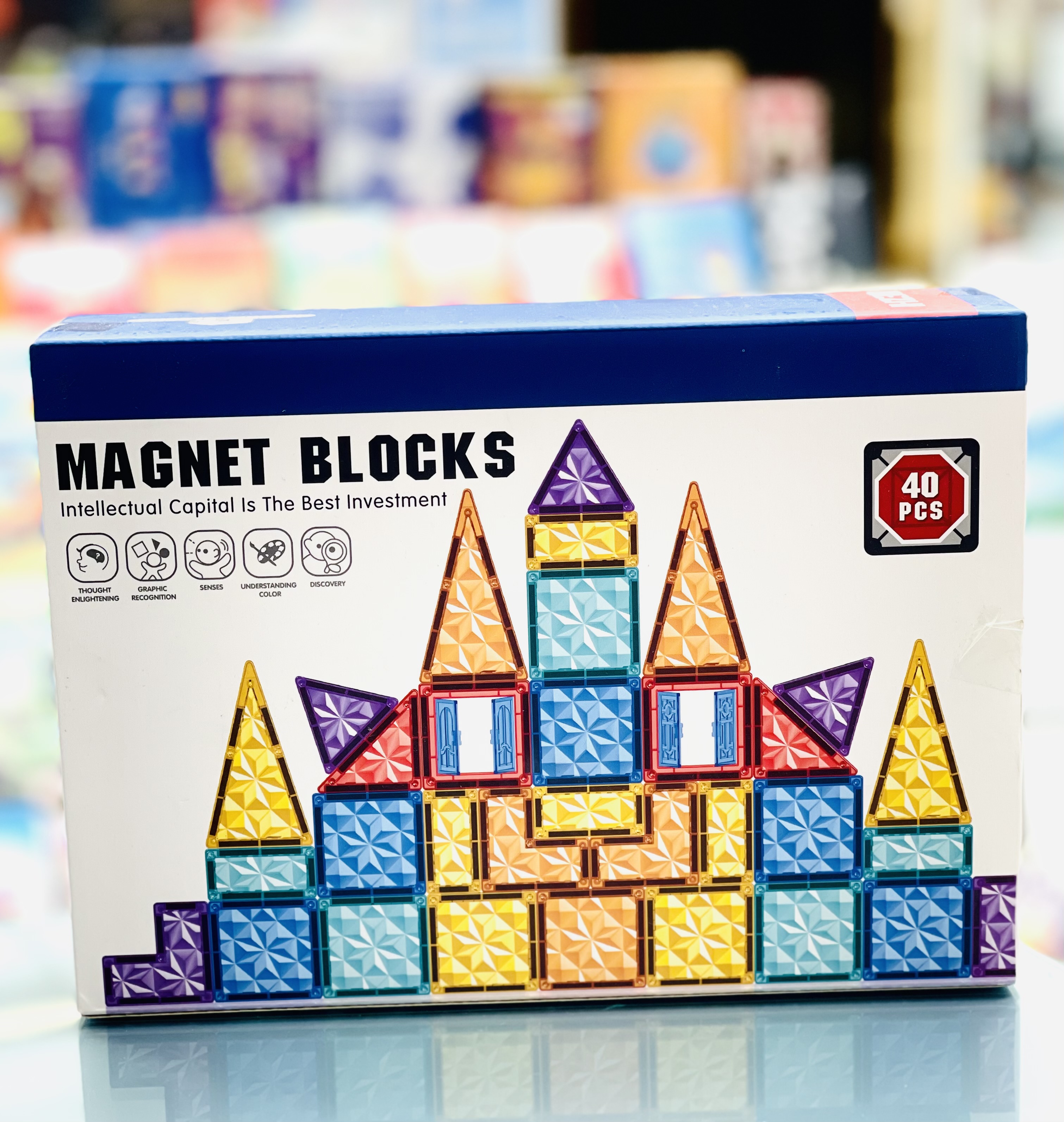 بلوک‌های مغناطیسی ساختنی (Magnet Blocks) ۴۰ قطعه - برند DEZHI