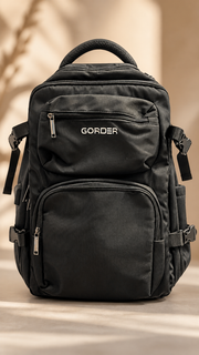 کولهپشتی لپتاپ GORDER مدل چندکاره ضدآب با پورت USB رنگ سرمه ای