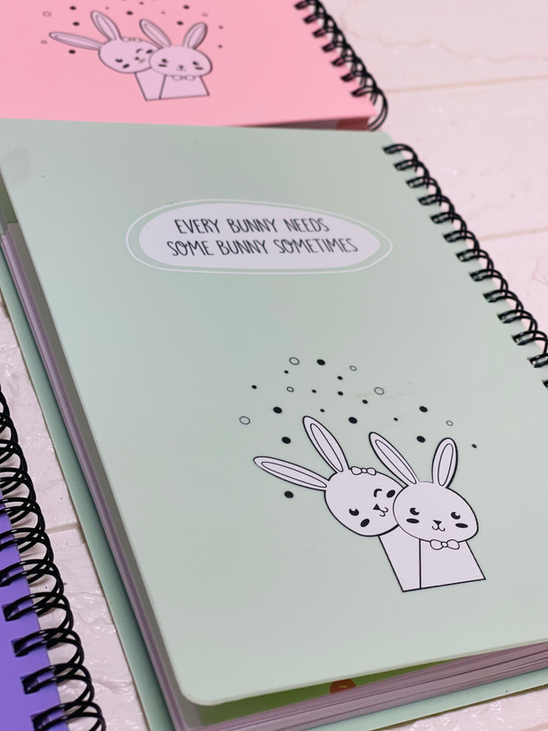 دفتر یادداشت ۱۰۰ برگ سیمی پاپکو طرح خرگوش Funny Bunnies (سایز B6)