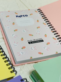 دفتر یادداشت ۱۰۰ برگ سیمی پاپکو طرح خرگوش Funny Bunnies (سایز B6)