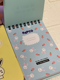 دفترچه یادداشت ۱۰۰ برگ پاپکو سایز B7 جلد PP پاستلی فنر دوبل طرح خرگوش (Funny Bunnies - کد NP-31028)