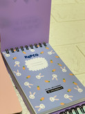 دفترچه یادداشت ۱۰۰ برگ پاپکو سایز B7 جلد PP پاستلی فنر دوبل طرح خرگوش (Funny Bunnies - کد NP-31028)