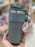 تراول ماگ استیل ۳۰۴ طرح Coffee Friend به همراه آویز و بند فانتزی