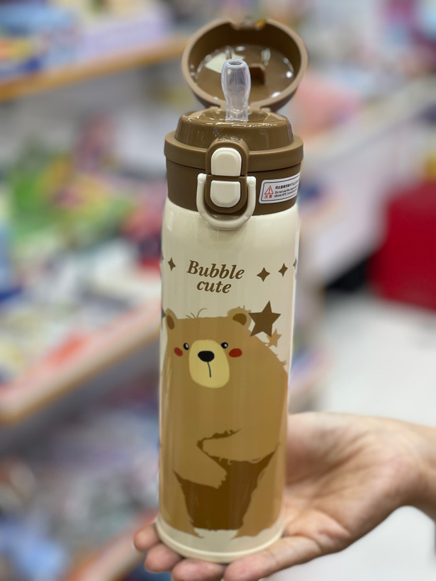 تراول ماگ استیل دوجداره ۵۰۰ میل مدل حیوانات بامزه Bubble Cute (کد H-BW-1475) توضیح