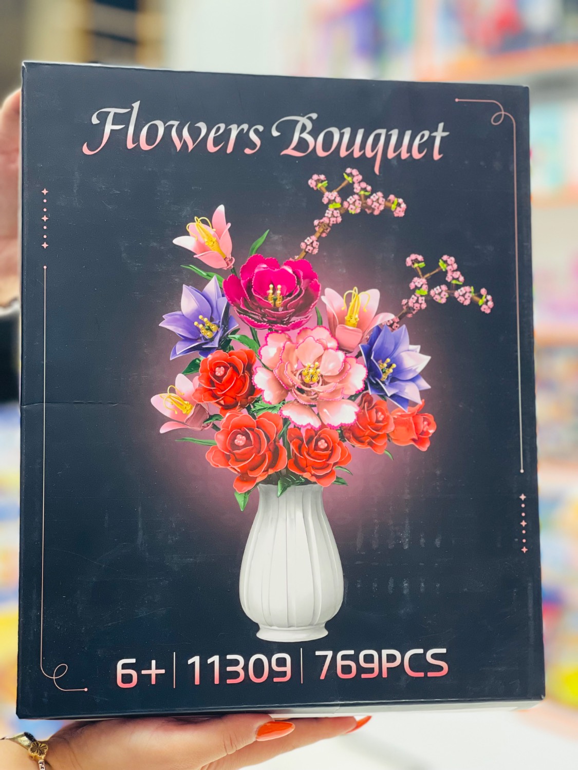 گلدان گل رزافی رومیزی Flowers Bouquet (کد 11309) – پازل فلزی گل‌آرایی