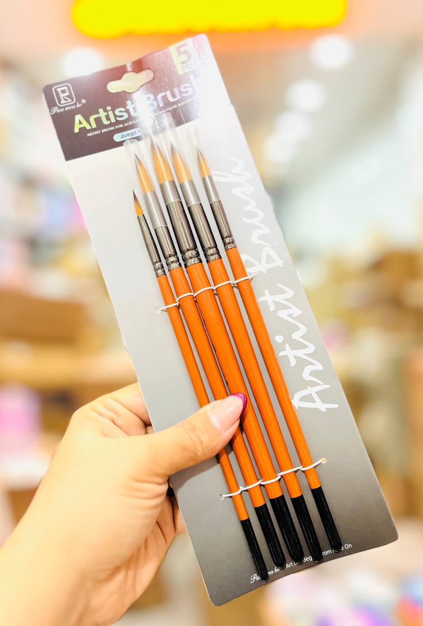 ست قلم‌مو نقاشی Artist Brush پین‌ون‌بو (Pin wen bo) – پکیج 5 عددی